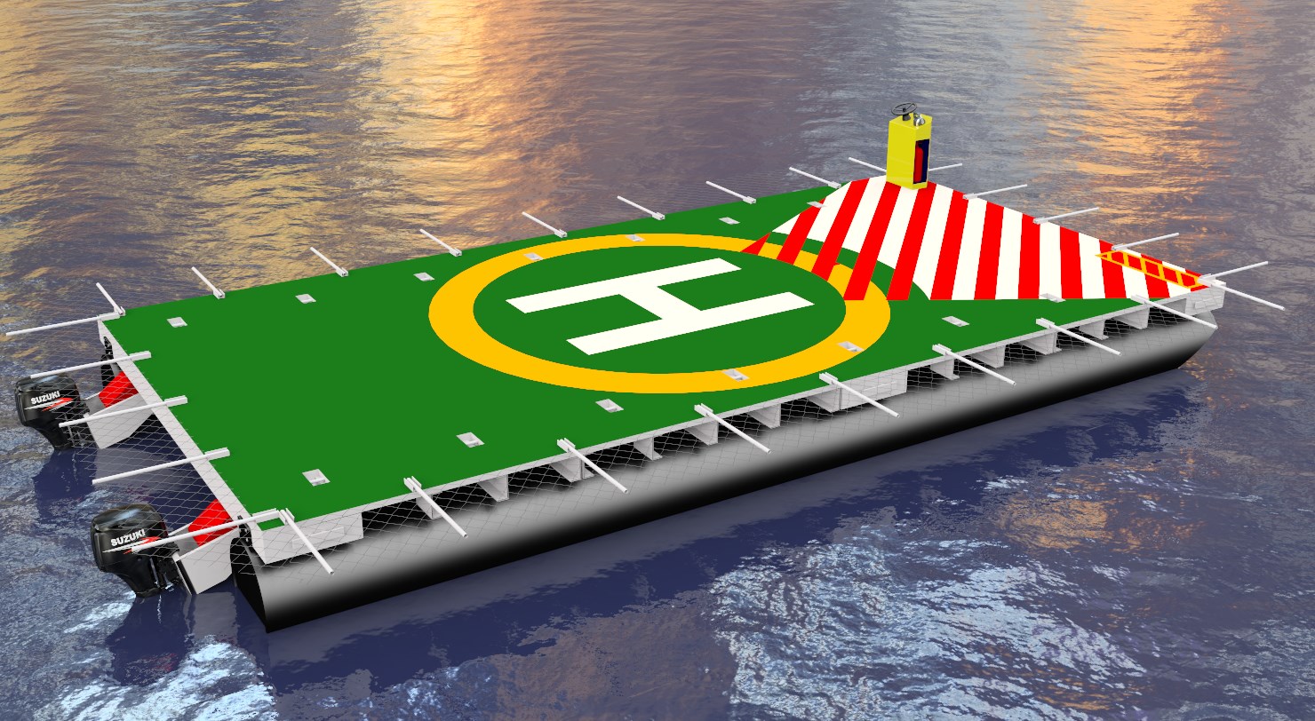 Helicopter Barge - al;uamrine